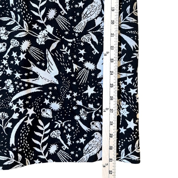 Boden Winifred Black Mystic Woodland Birds Knee Length Sheath Size 6L - Picture 11 of 11